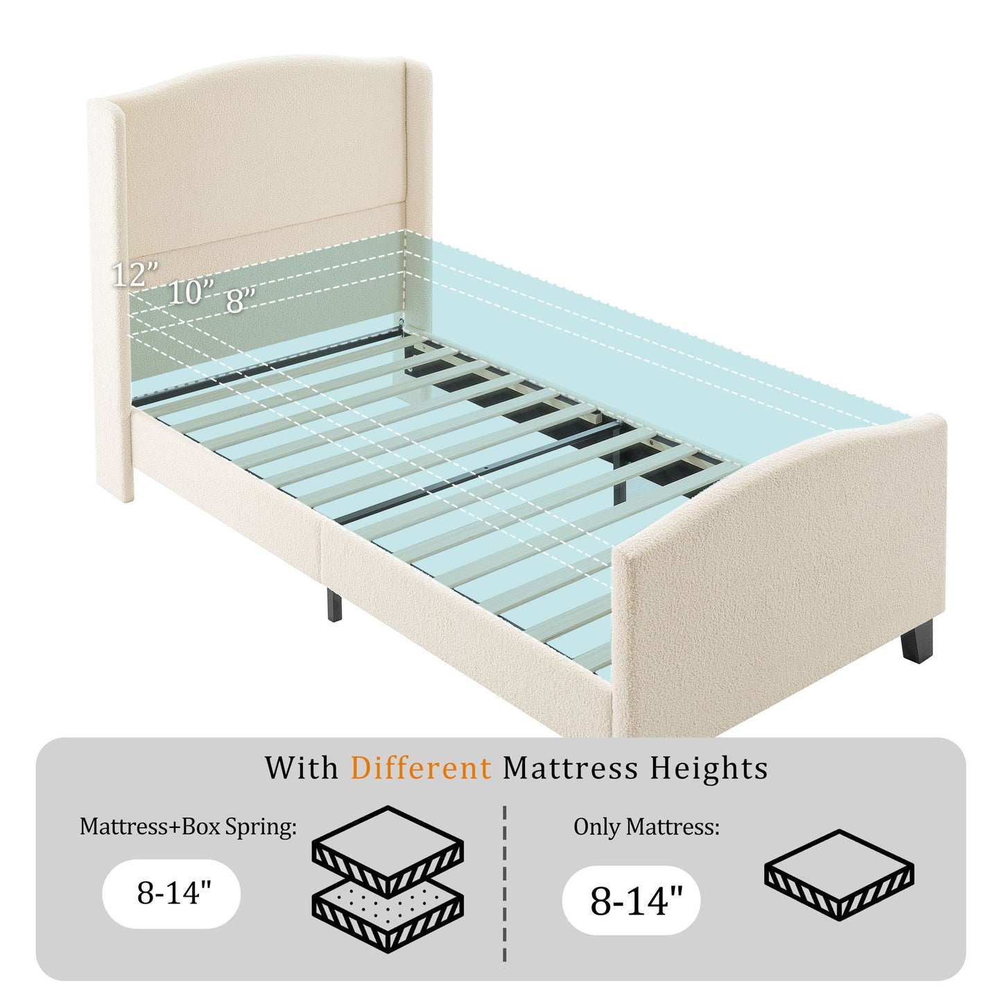 Sturdy Platform Bed Frame and a Padded Headboard