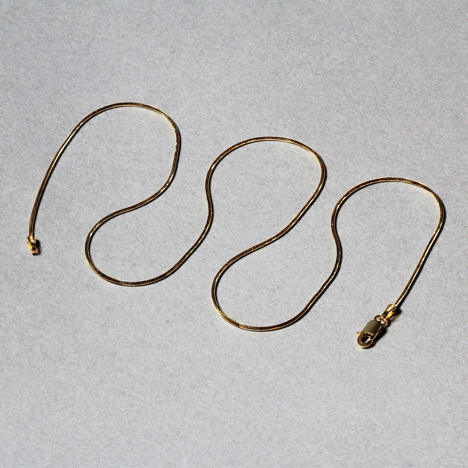 14k Yellow Gold Round Snake Chain Necklaces 0.9mm x3 by Bids.com on Tampa Home & Garden Store