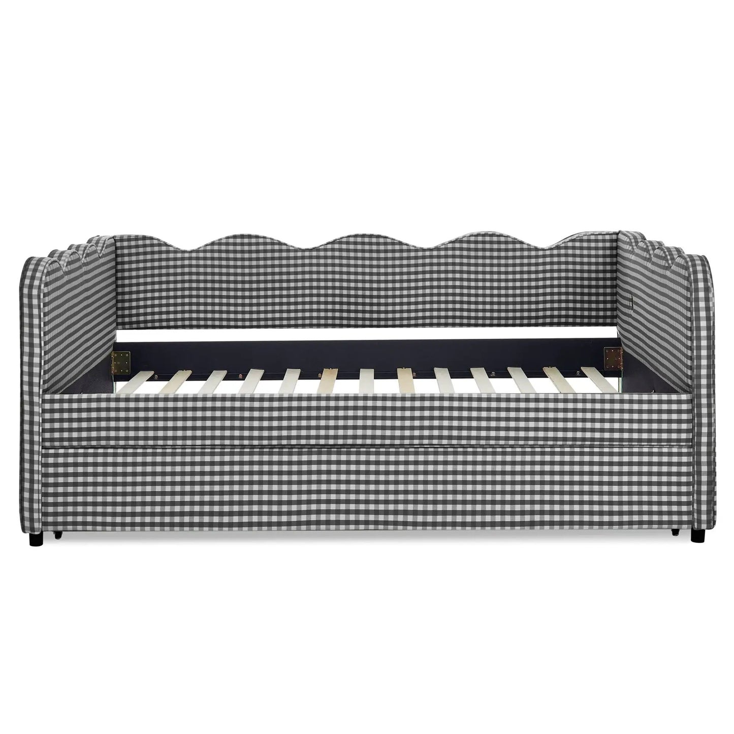 Gingham Daybed With USB Port and Wave Design