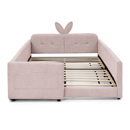 Cute Rabbit Ear Platform Bed and Safety Rail