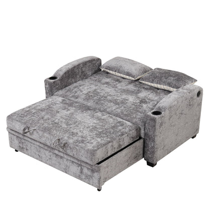 Convertible Sofa With Usb And Adjustable Backrest