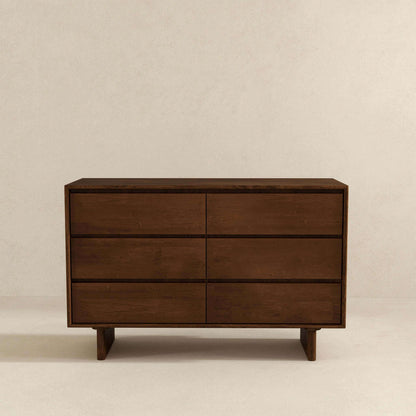 Brown solid wood six-drawer dresser in mid-century style by HouseOfZazla on Tampa Home & Garden Store