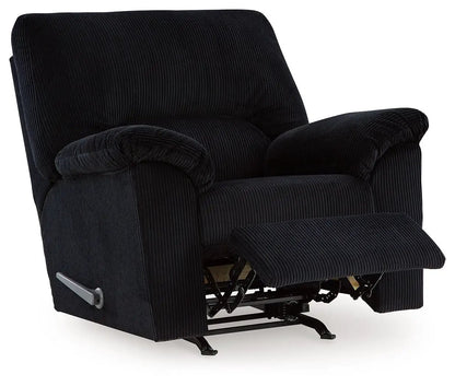 SimpleJoy Rocker Recliner by Unique Piece Furniture, navy corduroy upholstery on Tampa Home & Garden Store