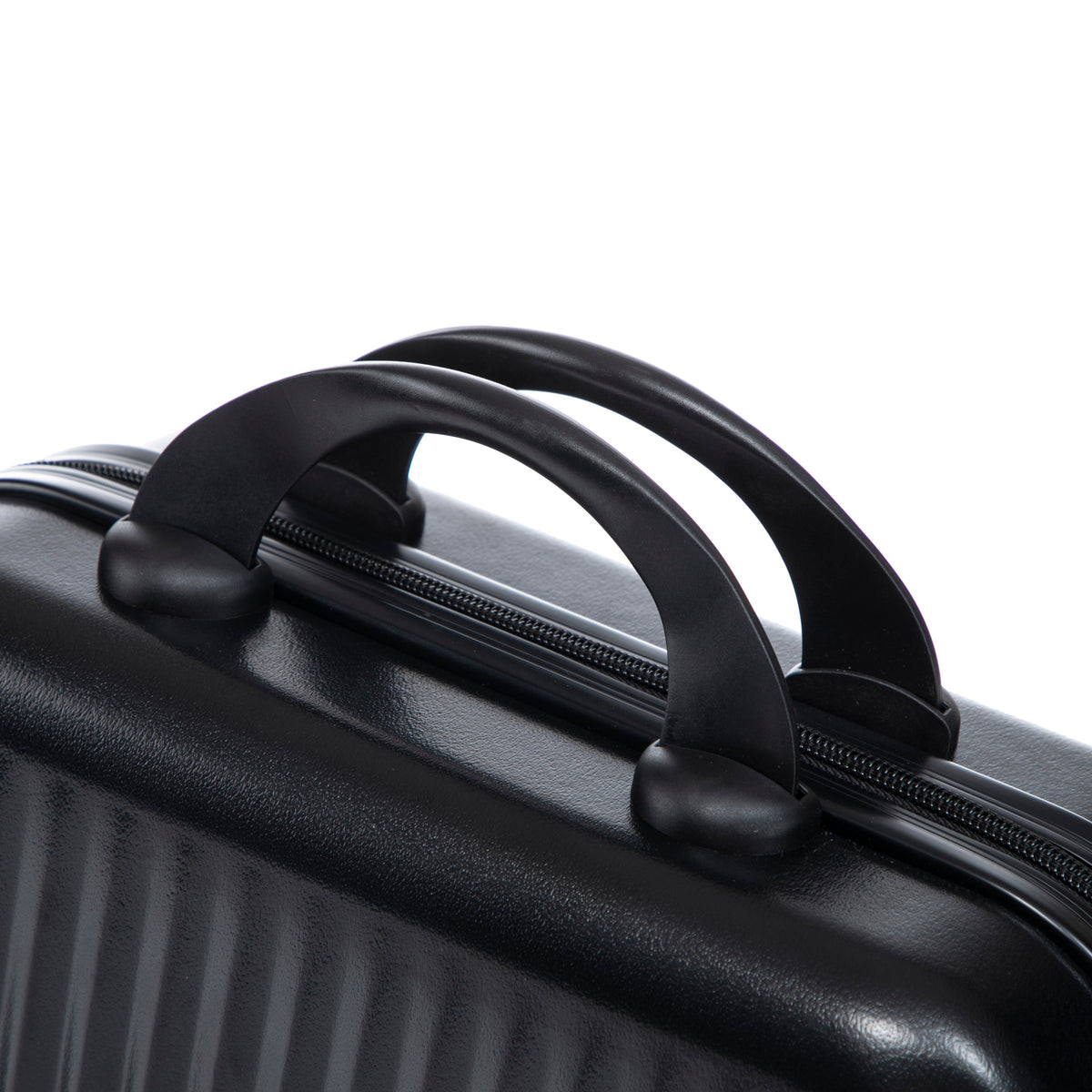 14' & 20' ABS Spinner Wheel Luggage Set by HouseOfZazla in black with cosmetic case on Tampa Home & Garden Store