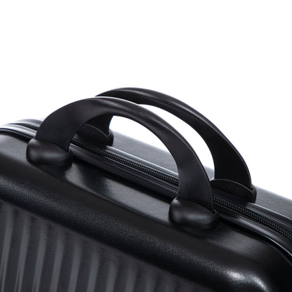 14' & 20' ABS Spinner Wheel Luggage Set by HouseOfZazla in black with cosmetic case on Tampa Home & Garden Store