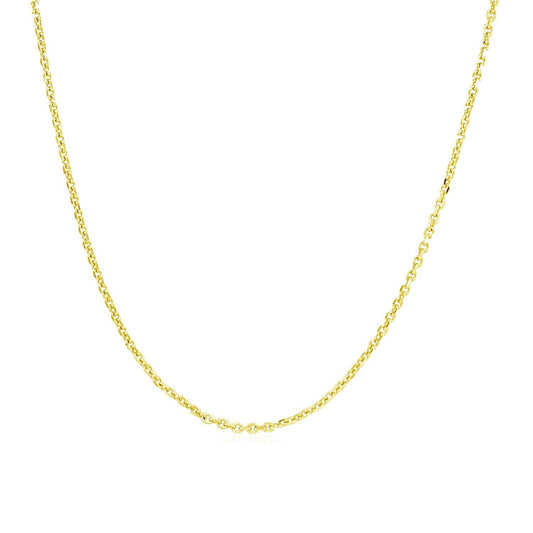 Necklace 14k yellow gold adjustable cable chain 0.9mm by Bids.com on Tampa Home & Garden Store