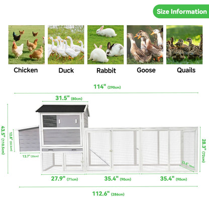 Chicken Coop With Run And Nesting Box by HouseOfZazla, large coop with nesting box and run on Tampa Home & Garden Store