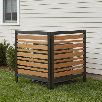 Premium Solid Wood Ac Screen for a Private Patio