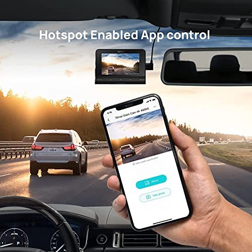 70mai A800S True 4K dash cam with IMX415 sensor, app control in car interior on Tampa Home & Garden Store