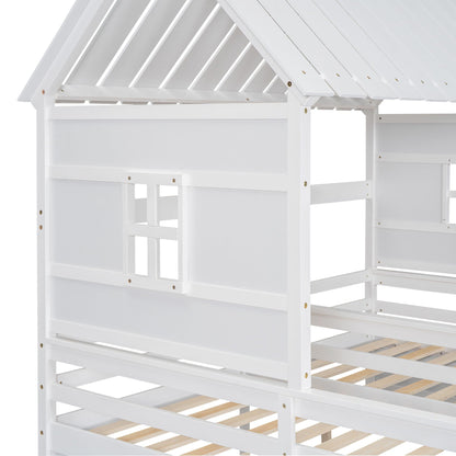 White house platform bed with side-by-side 2 drawers and slatted roof accent by HouseOfZazla on Tampa Home & Garden Store