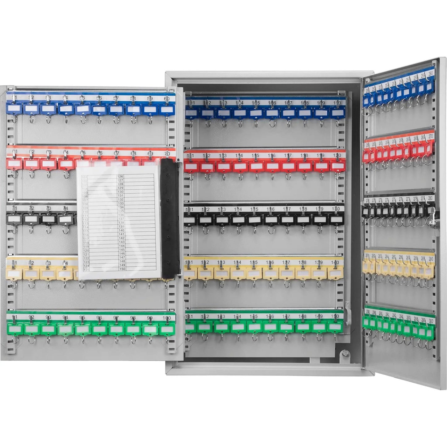 Adjustable key cabinet with lock wall mounted organizer with blue and red key hooks on Tampa Home & Garden Store