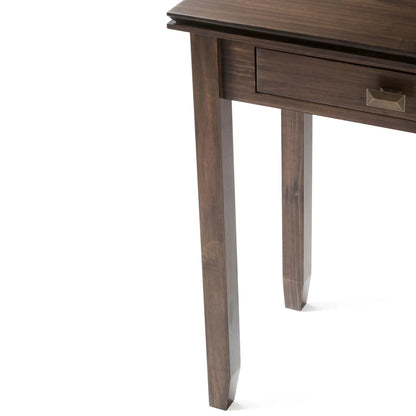 Artisan Handcrafted Console Sofa Table dark walnut finish with bronze drawer pull on Tampa Home & Garden Store