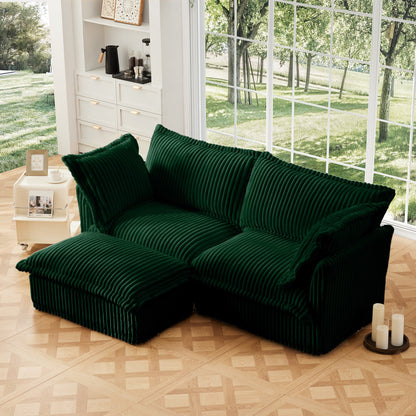 Slipcovered Sectional Sofa and the Ottoman Bed