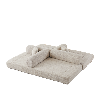 Soft Chenille and Convertible Sleeper Sofa Set