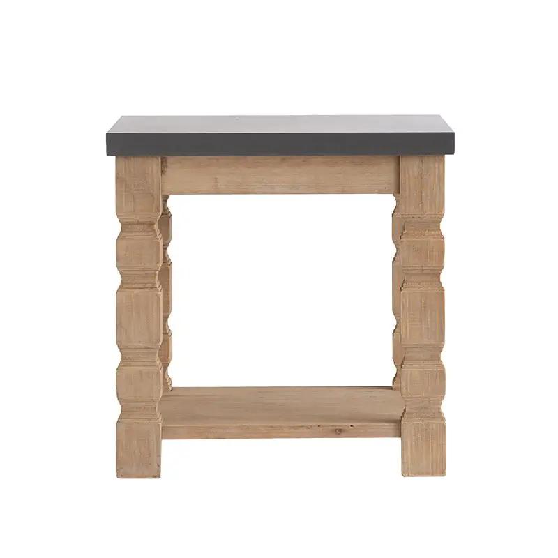 Rustic Modern Console Table With Concrete Top