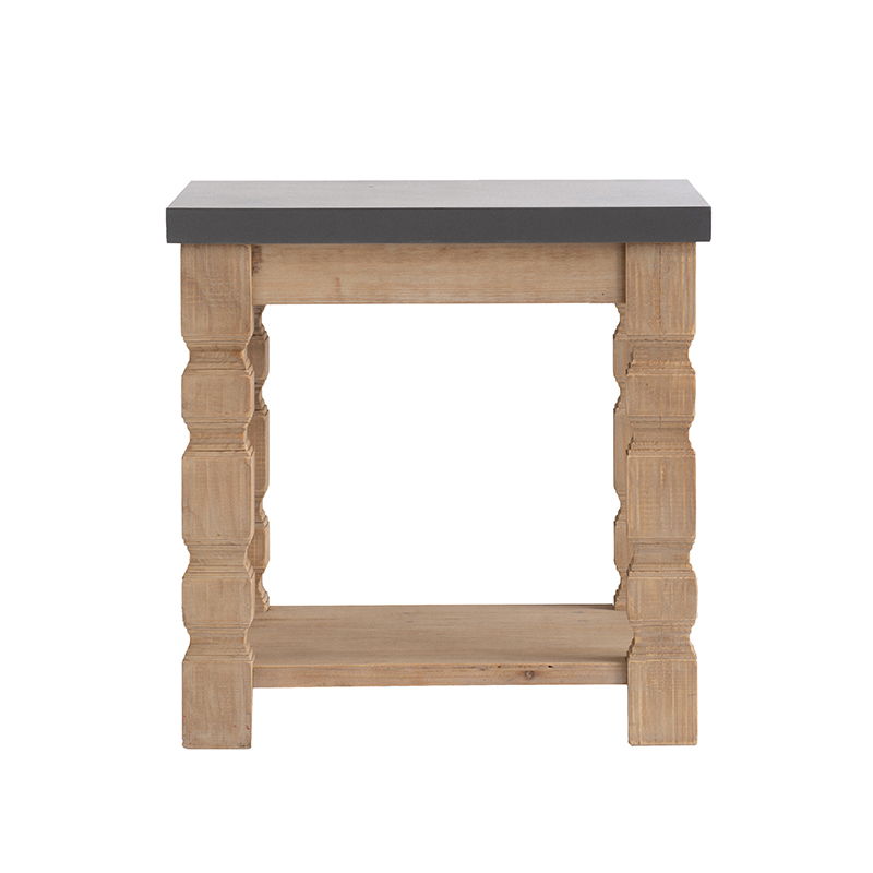 Console table rustic fir wood with dark gray veneer top by HouseOfZazla on Tampa Home & Garden Store