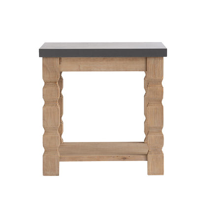 Console table rustic fir wood with dark gray veneer top by HouseOfZazla on Tampa Home & Garden Store