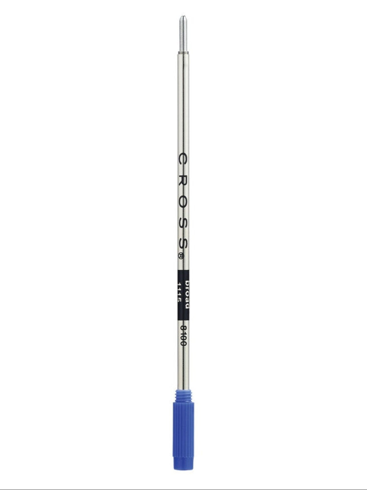 Ballpoint refill blue broad single pack by A.T. Cross with metal body and blue end cap on Tampa Home & Garden Store