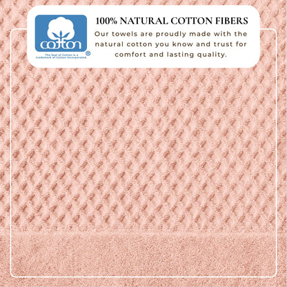 Cotton Diamond Waffle Weave Bath Towel Set