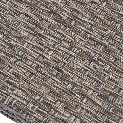 Hampton Outdoor Wood and Wicker Loveseat Gray