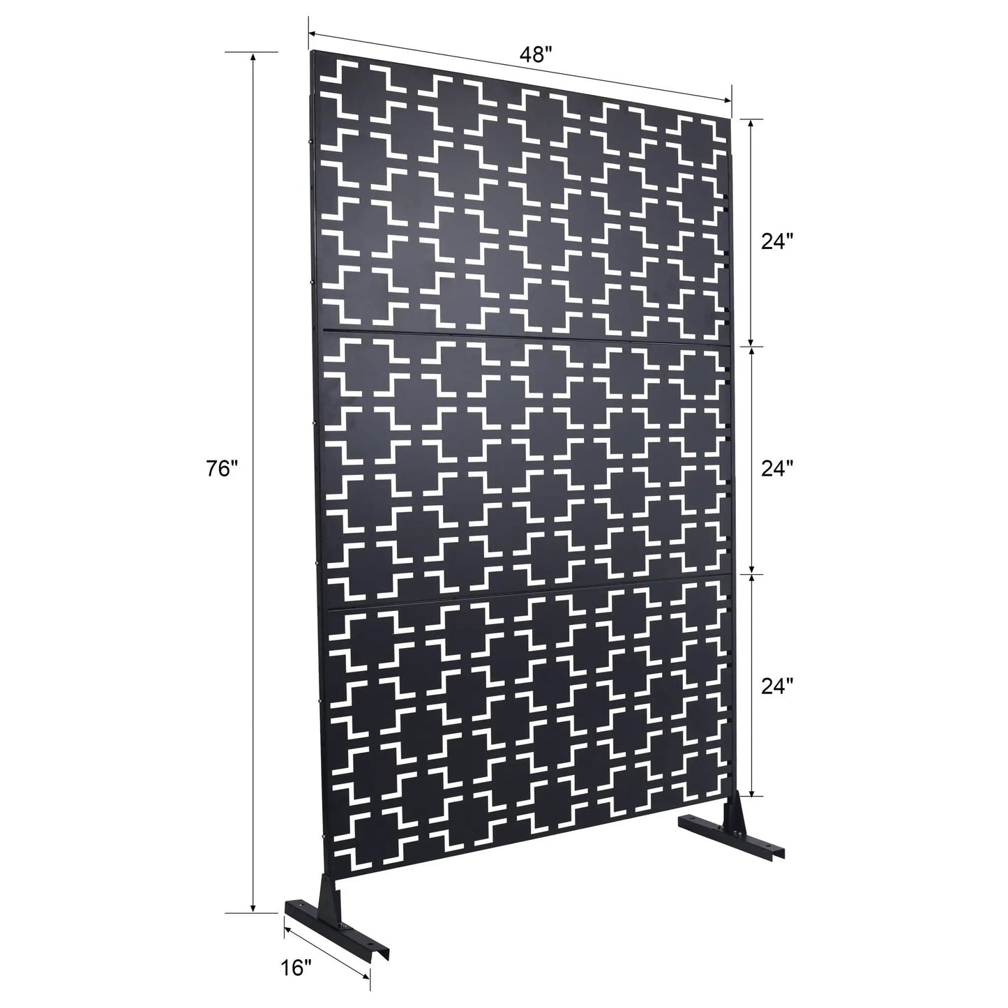 Outdoor & Indoor metal privacy screen with geometric trellis by Unique Piece Furniture on Tampa Home & Garden Store