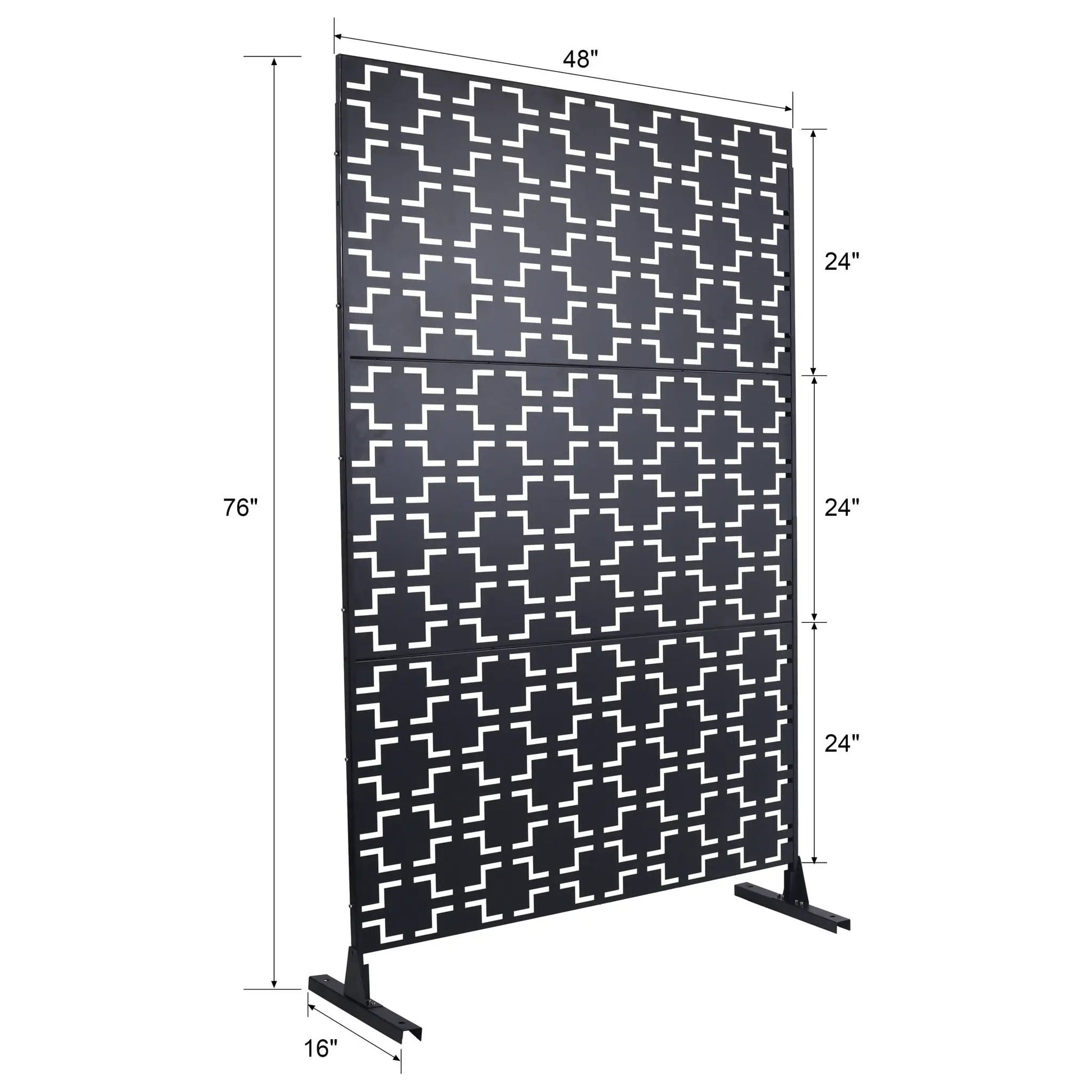 Outdoor & Indoor metal privacy screen with geometric trellis by Unique Piece Furniture on Tampa Home & Garden Store