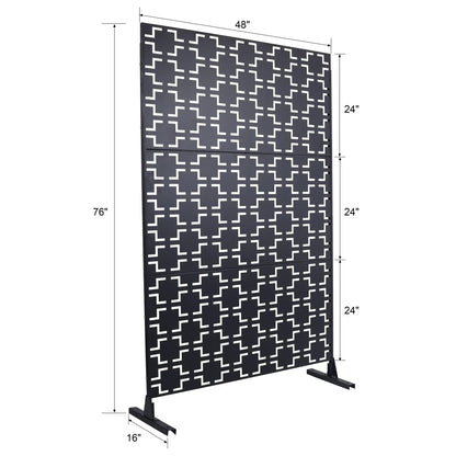 Outdoor & Indoor metal privacy screen with geometric trellis by Unique Piece Furniture on Tampa Home & Garden Store