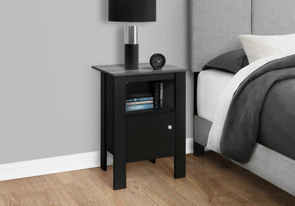 Accent Nightstand With Storage and Transitional