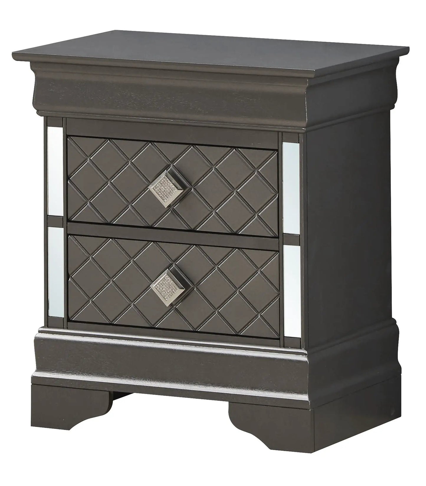 Verona Nightstand with Crystal Drawer Pulls