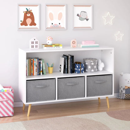 Bookcase with Collapsible Drawers Book Display