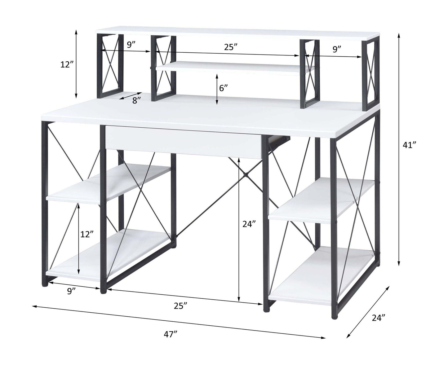 Amiel All Purpose Writing Desk With Ample Storage