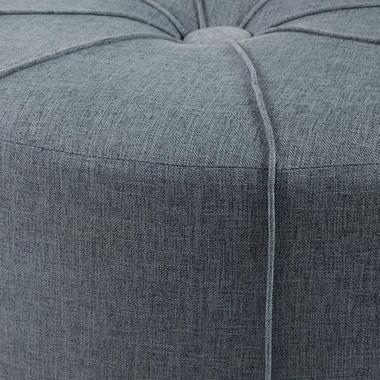 Modern Style Cocktail Ottoman with Tufted Center