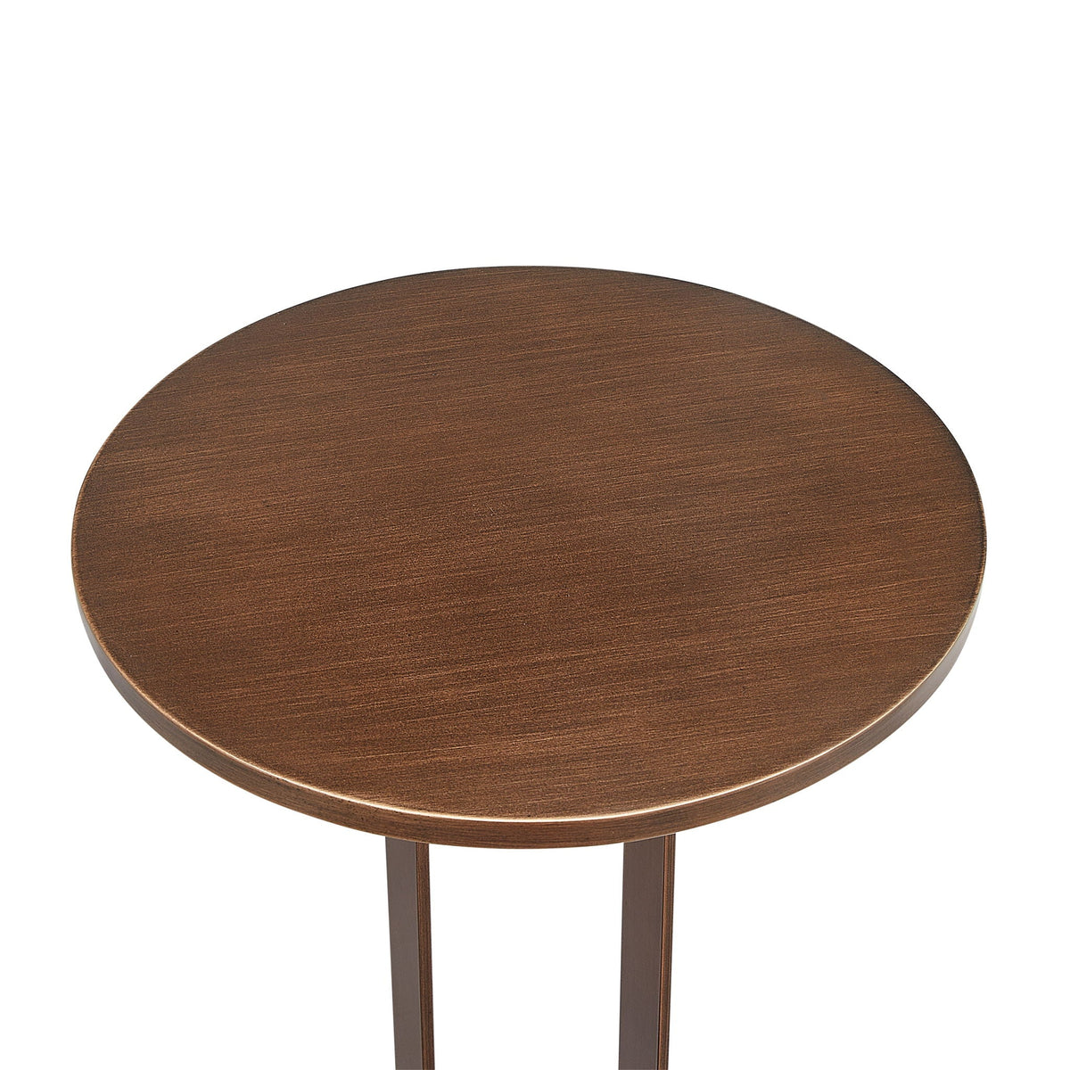 Round antique bronze accent table with open oval pedestal by HouseOfZazla on Tampa Home & Garden Store