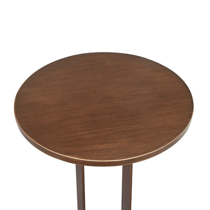 Round antique bronze accent table with open oval pedestal by HouseOfZazla on Tampa Home & Garden Store