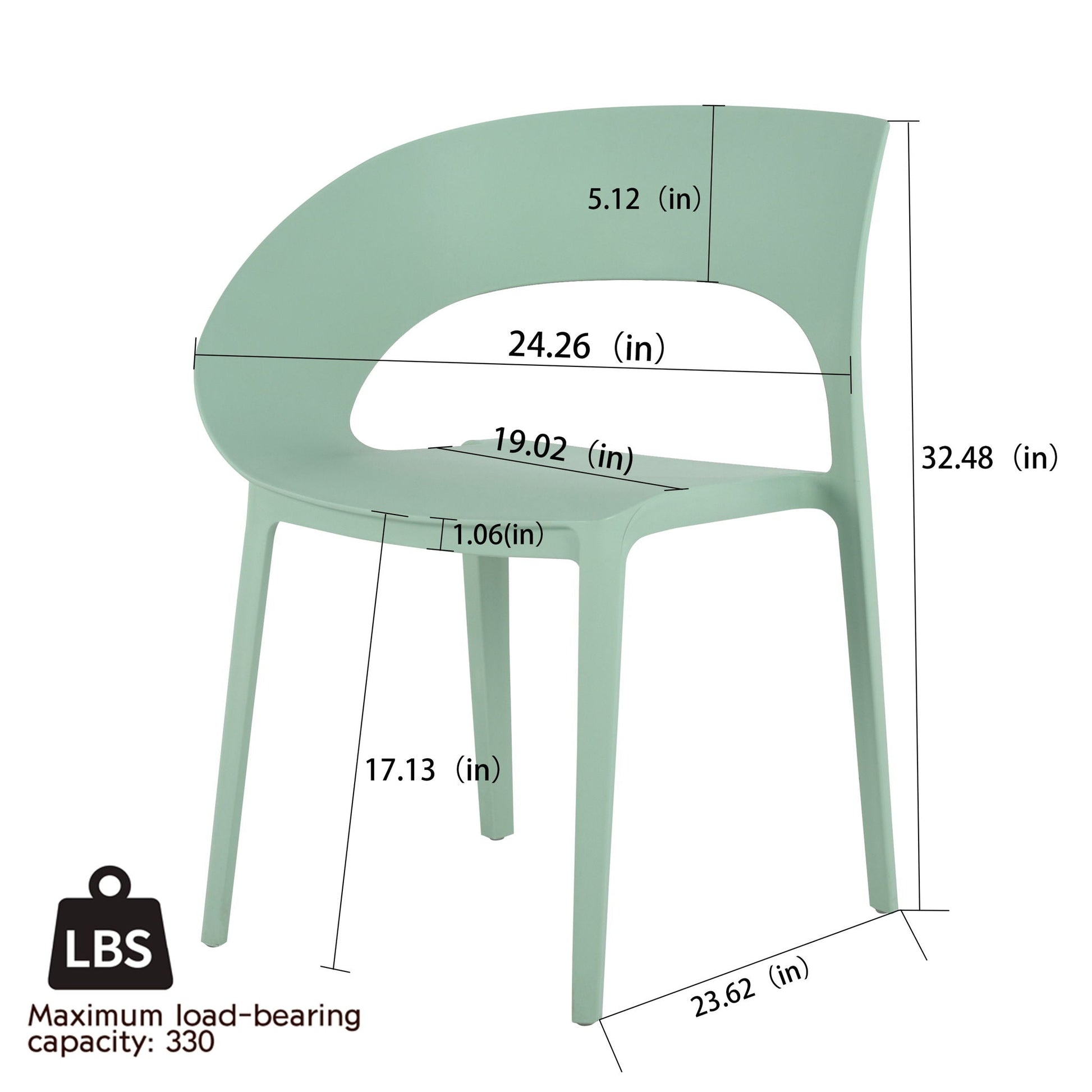 4 Piece Set Of Modern Designed Single Chairs With Long Table mint green plastic chairs by HouseOfZazla on Tampa Home & Garden Store