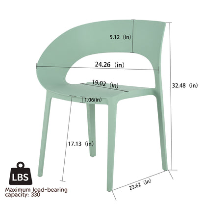 4 Piece Set Of Modern Designed Single Chairs With Long Table mint green plastic chairs by HouseOfZazla on Tampa Home & Garden Store