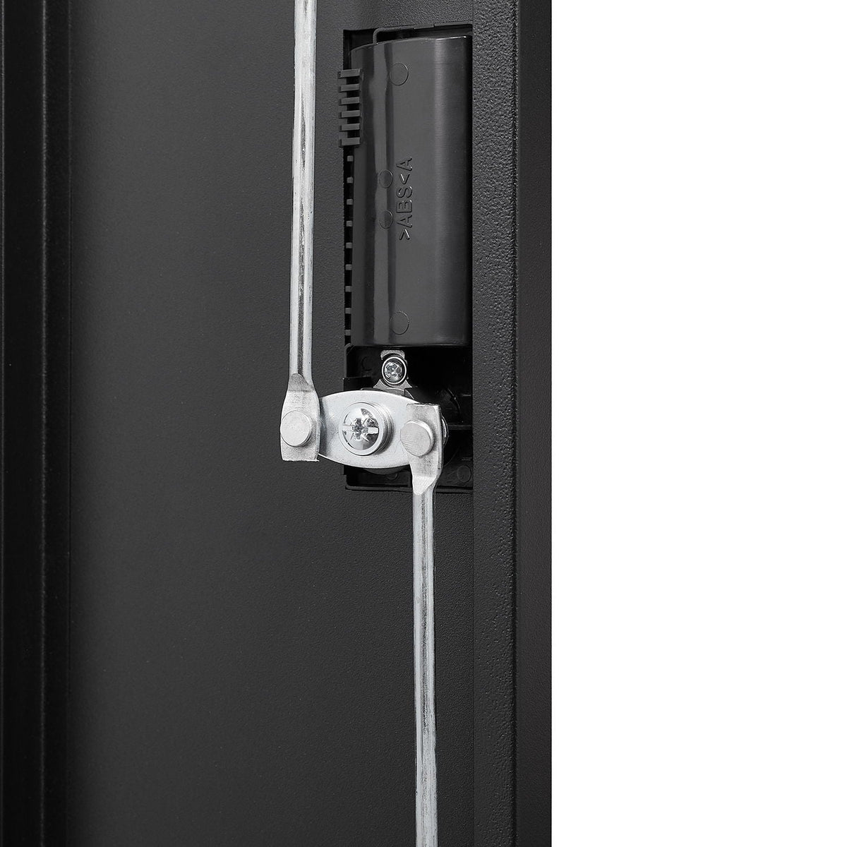 Metal storage cabinet with locking doors and adjustable shelf, black steel, HouseOfZazla on Tampa Home & Garden Store