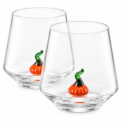 Clear Decorative Pumpkin Glass Set for Autumn