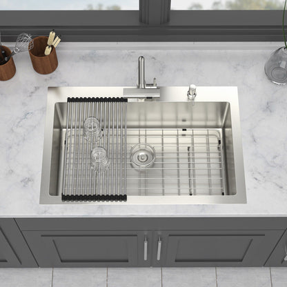 Drop In Kitchen Sink With Faucet And Dispenser