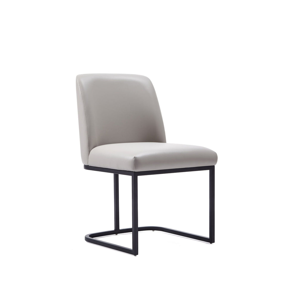 Serena Dining Chair with Geometric Metal Base in gray upholstery by HouseOfZazla on Tampa Home & Garden Store