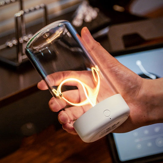 LED camping light night light with clear glass housing and white base Type-C rechargeable on Tampa Home & Garden Store