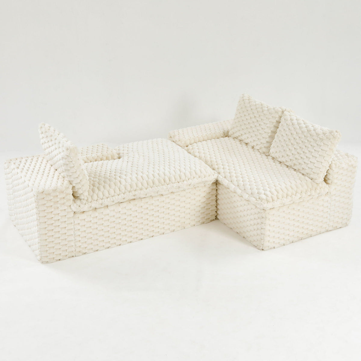 Modular Convertible Sofa and Twin Chaise Lounge
