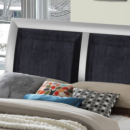 Padded Headboard Panel Bed and Hardwood Frame