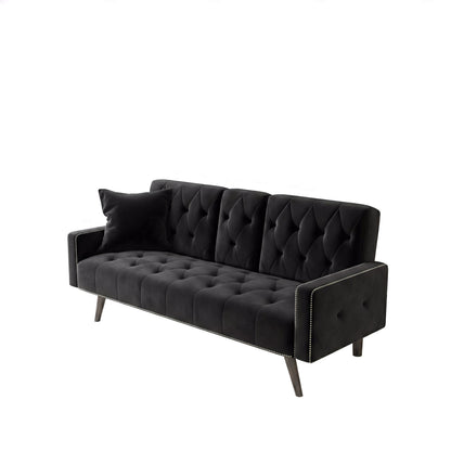 Stylish Velvet Sofa Bed and Nail Head Trim