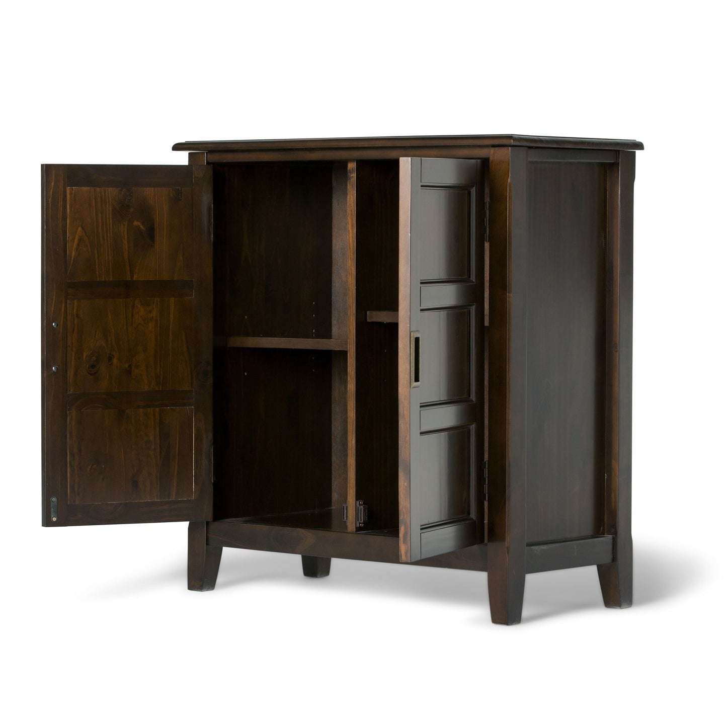 Burlington handcrafted low storage cabinet in dark wood by HouseOfZazla, accent cabinet on Tampa Home & Garden Store