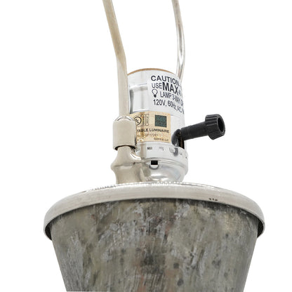 Hand-Finished Mercury Glass Table Lamp HouseOfZazla with metal hardware on Tampa Home & Garden Store