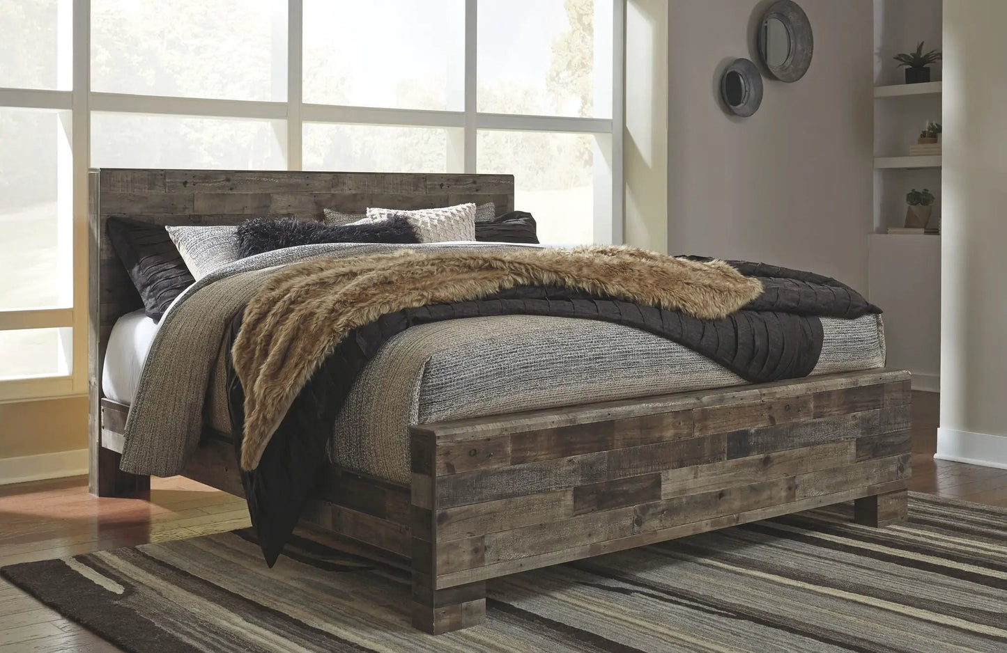 Derekson Panel Bedroom Set with Butcher Block