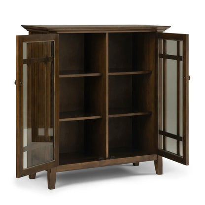 Bedford Storage Media Cabinet with Glass Doors