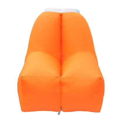 Inflatable Lounger Air Sofa Chair by GemGear in orange with portable bag on Tampa Home & Garden Store