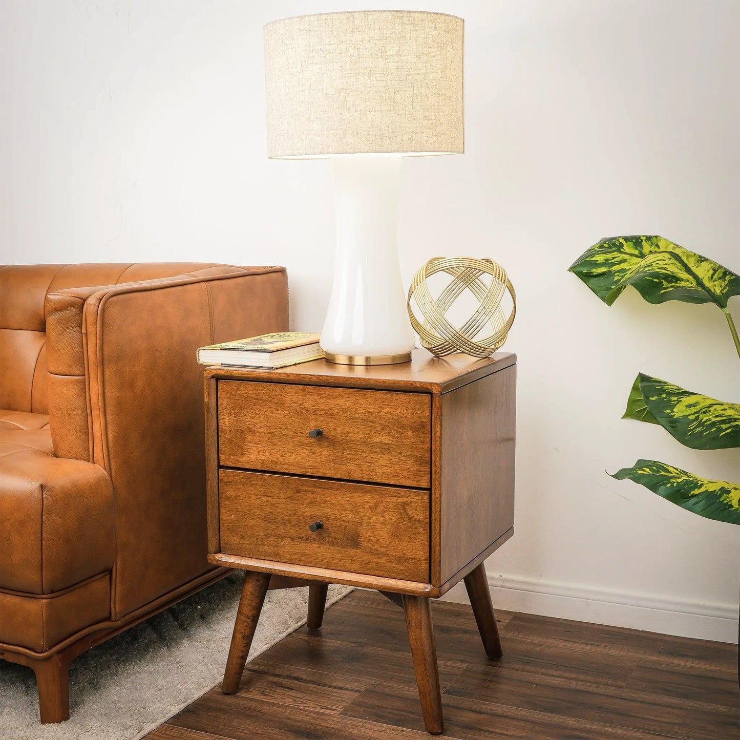 Cascade Lamp Base Table Lamp in Beige Gold White